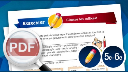 Classez les suffixes !